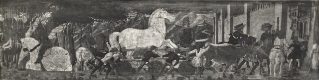 Alinari, Fratelli — Giovanni di Ser Giovanni (Scheggia) - bottega - sec. XV - Cavallo di Troia — insieme